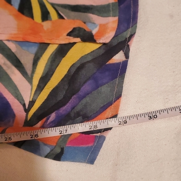 Kona Sole Tie Front Cover Slit Sides Colorful Sz. M Pants Beach Cover-up - Picture 3 of 14